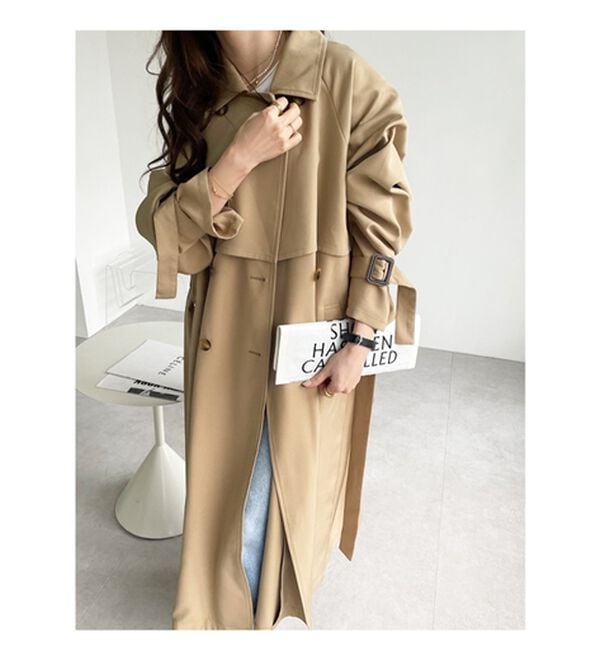 ドラマ着用商品』上品オーバーサイズトレンチコート - ベルーナ【公式】