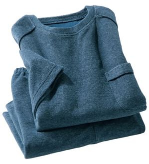 「ヒンヤリ快適！パイルリラックスウェア（メンズルームウェア）」｜ネイビー