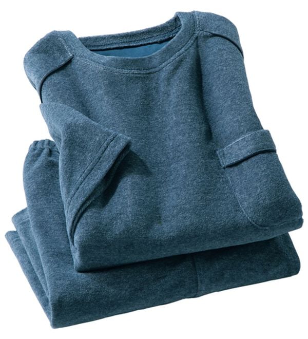 「ヒンヤリ快適！パイルリラックスウェア（メンズルームウェア）」｜ネイビー