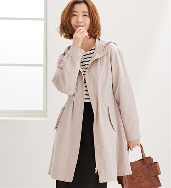 BELLUNA（ベルーナ）の「【新色追加】防風＆はっ水加工マウンテンパーカー（ハーフコート）」｜ライトベージュ