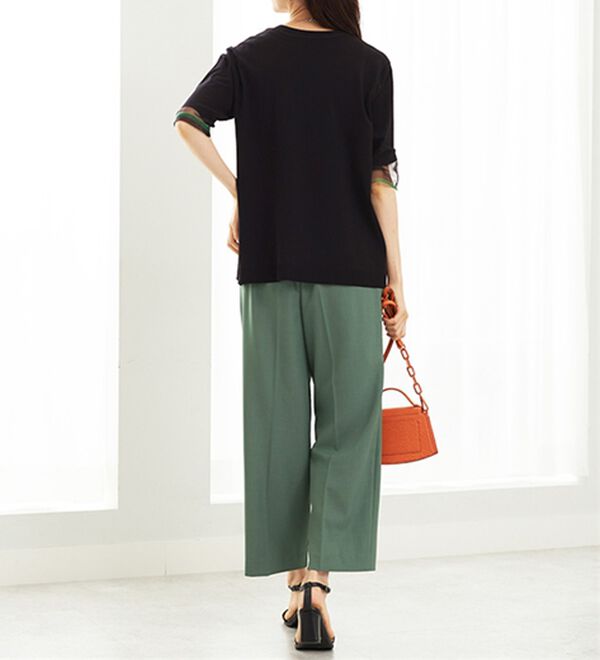 BELLUNA（ベルーナ）の「袖シアーラメ入りニットプルオーバー（ニット・セーター）」｜詳細画像