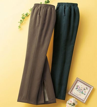 ルフラン（ルフラン）の「【２本組】日本製ふわふわ裏起毛　裾ファスナーパンツ（フルレングスパンツ）」