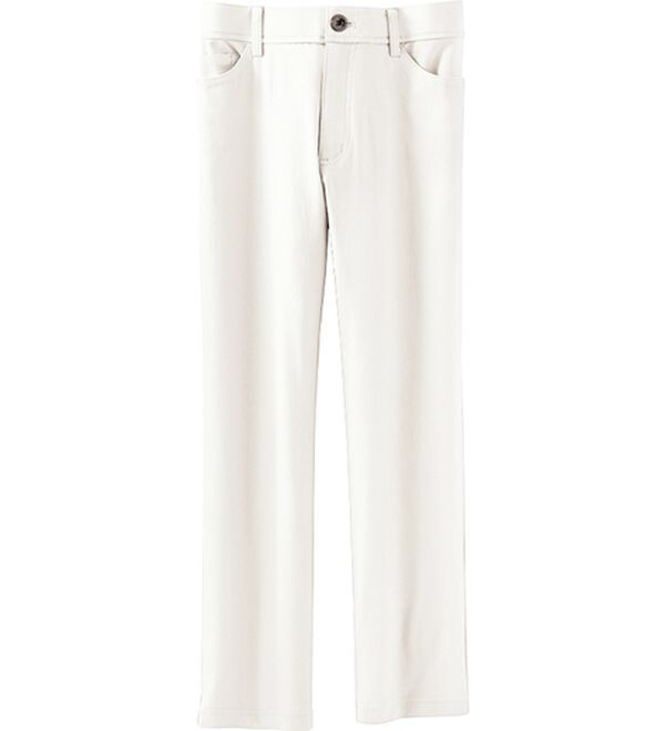 BELLUNA（ベルーナ）の「【イージーケア】ウルトラ美脚ストレッチアンクルパンツ（クロップドパンツ）」｜オフ白