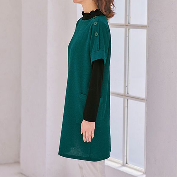 BELLUNA（ベルーナ）の「フリル衿プルオーバー付ジャカードチュニック（アンサンブル）」｜詳細画像