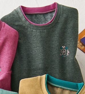 ルフラン（ルフラン）の「選べる！あったか配色ロングプルオーバー（カットソー）」｜チャコール