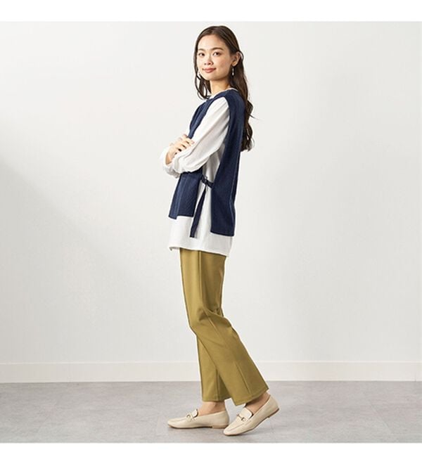 BELLUNA（ベルーナ）の「カットソージャカード素材ベストアンサンブル（アンサンブル）」｜詳細画像