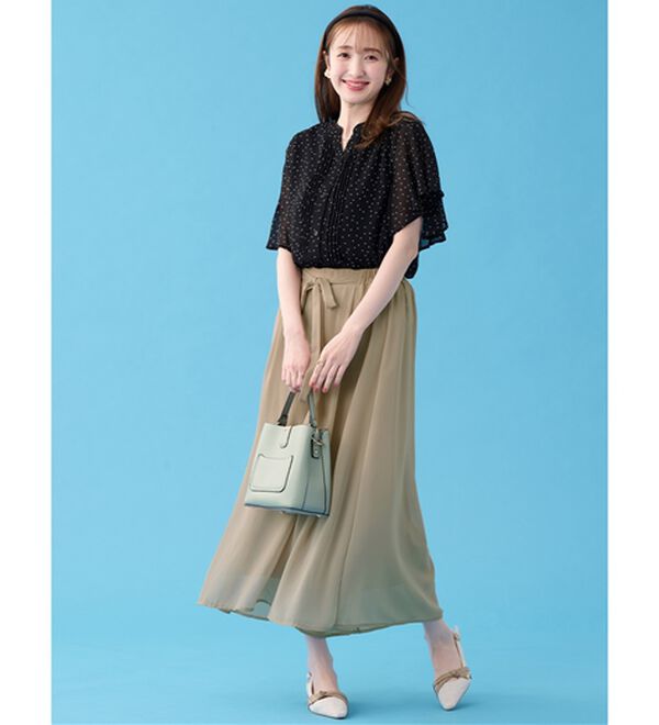 alotta（アロッタ）の「ふんわりシフォンワイドパンツ（ワイドパンツ・ガウチョ）」｜詳細画像