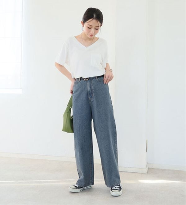 A HAPPY MARILYN（アハッピーマリリン）の「【大きいサイズ】【Ｍ～７Ｌ／選べる丈】夏でも穿きたい！美脚＆美尻が叶う！優勝！着痩せワイドパンツ（ワイドパンツ・ガウチョ）」｜詳細画像