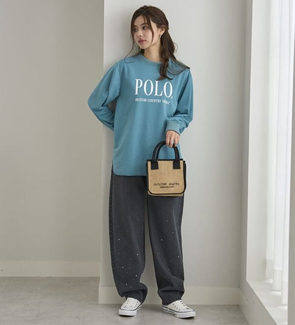 BELLUNA（ベルーナ）の「【ＰＯＬＯ　ＢＣＳ】ミニ裏毛素材デザイントップス（カットソー）」｜詳細画像