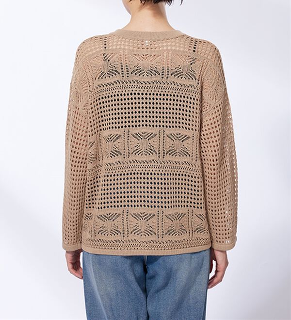 BELLUNA（ベルーナ）の「透かし編ニットカーディガン（ニットカーディガン）」｜詳細画像