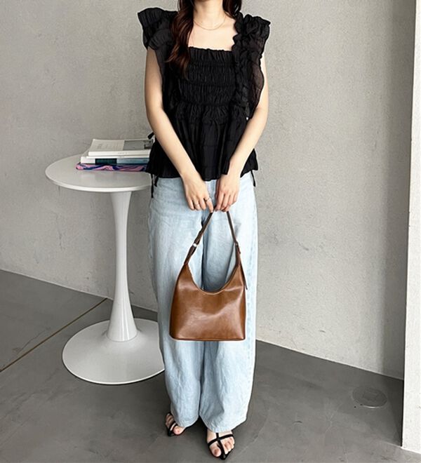 GeeRA（ジーラ）の「フリルシャーリングブラウス（ブラウス）」｜詳細画像