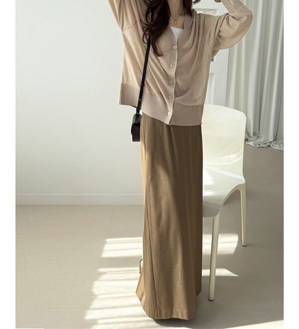 GeeRA（ジーラ）の「接触冷感！Ｖネックカーディガン（ニットカーディガン）」｜詳細画像