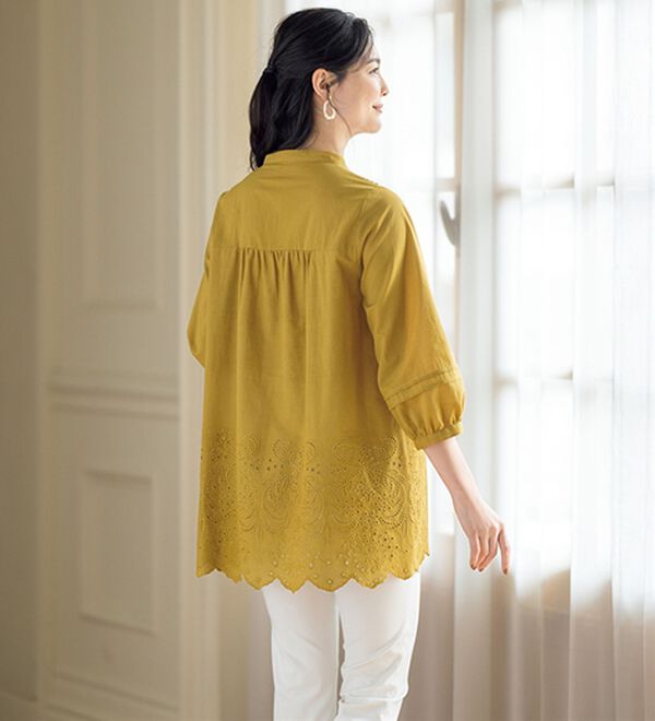 ルフラン（ルフラン）の「スカラップレース使いの美人ブラウス（ブラウス）」｜詳細画像