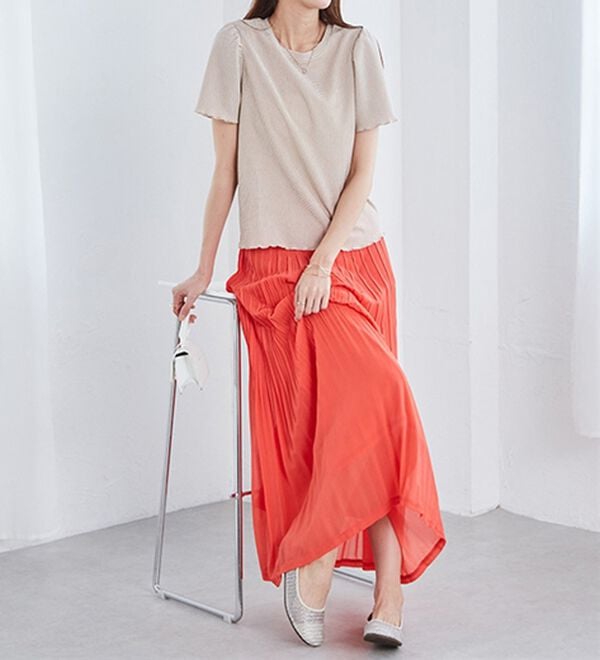 RANAN（ラナン）の「シフォンプリーツマキシスカート（ロングスカート）」｜詳細画像