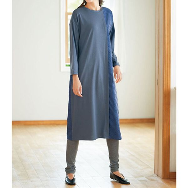 BELLUNA（ベルーナ）の「切替デザインゆったりワンピース（カットソーワンピース）」｜詳細画像