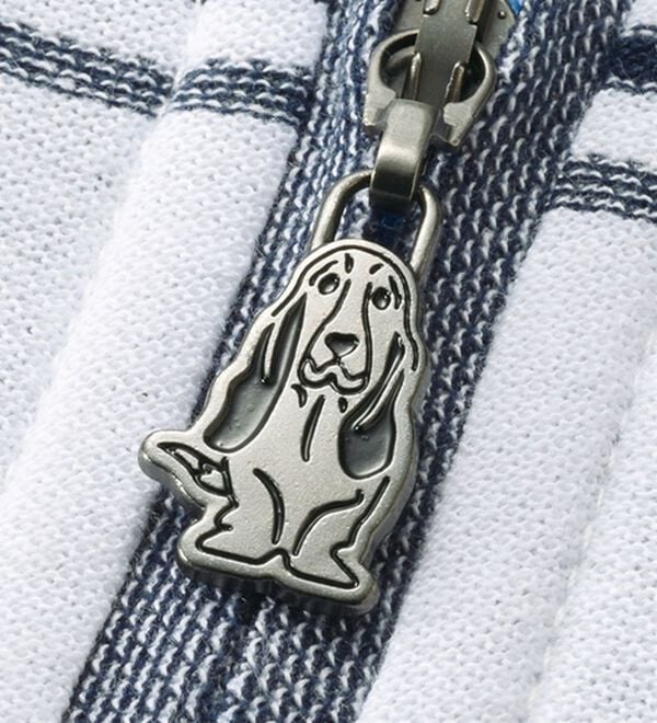 「＜ハッシュパピー＞華やかボーダージャカードジップポロ（メンズトレーナー）」｜詳細画像