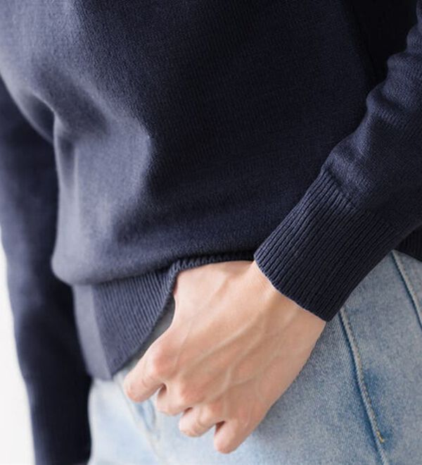 Pierrot（ピエロ）の「【Ｓ～３Ｌ】ネックが選べるプレミアムカシミヤタッチニット（ニット・セーター）」｜詳細画像