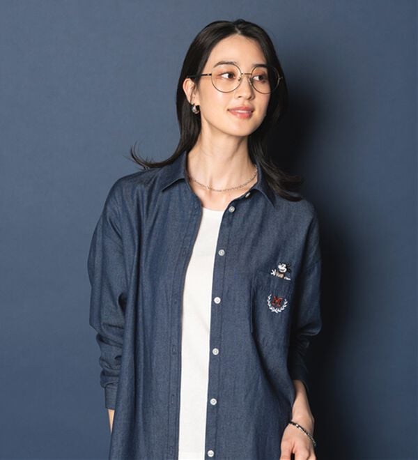 BELLUNA（ベルーナ）の「＜Ｄｉｓｎｅｙ＞【ミッキー】飛ばし刺しゅうデニムシャツジャケット（シャツ）」｜詳細画像