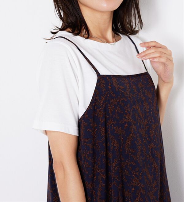 BELLUNA（ベルーナ）の「【2点セット】花柄プリントキャミワンピースアンサンブル（プリントワンピース）」｜詳細画像