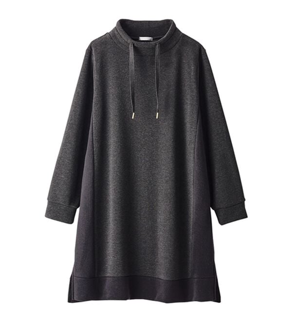 BELLUNA（ベルーナ）の「配色デザインワイドネックワンピース（ドッキングワンピース）」｜詳細画像