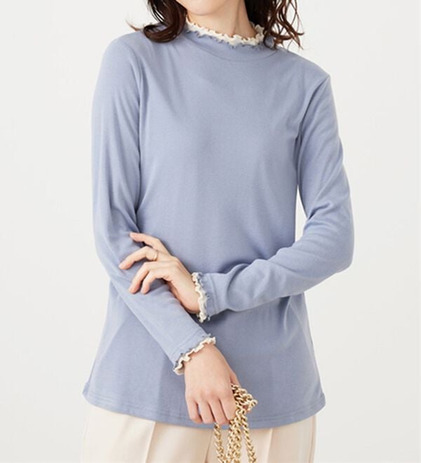 BELLUNA（ベルーナ）の「重ね着風フリル衿プルオーバー（カットソー）」｜詳細画像