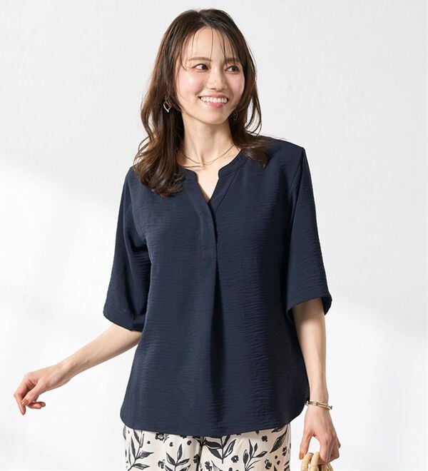 BELLUNA（ベルーナ）の「お手入れ楽々！スキッパーブラウス（ブラウス）」｜詳細画像