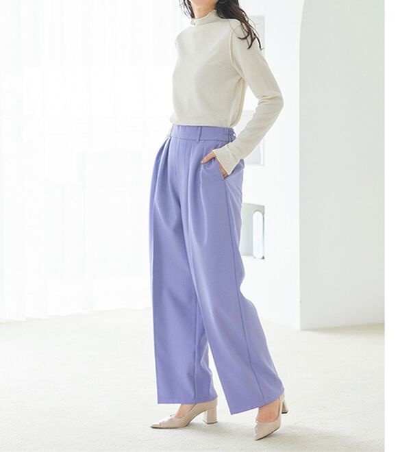 RANAN（ラナン）の「前後２ＷＡＹ！メロウ使いニットソーフリルプルオーバー（カットソー）」｜詳細画像