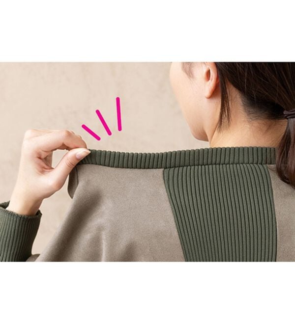 ルフラン（ルフラン）の「リブ切替スエード調スーツ＜イレッサ＞（セットアップ）」｜詳細画像