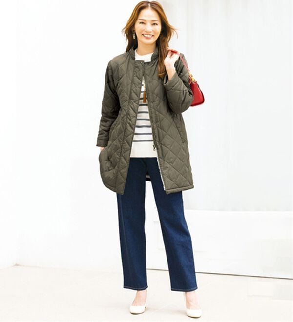 ルフラン（ルフラン）の「暖かボアキルトロングブルゾン（ロングコート）」｜詳細画像