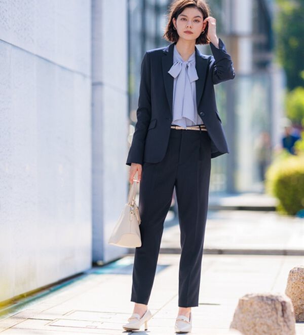 GeeRA（ジーラ）の「【2点セット】選べるボトム！洗えて型くずれしないパンツスーツセット（パンツスーツ）」｜詳細画像