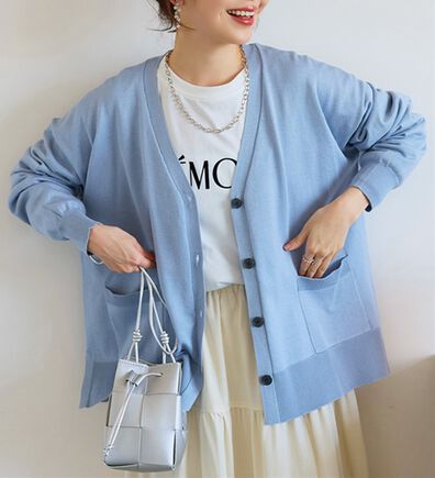 BELLUNA（ベルーナ）の「静電防止！ゆったりＶネックカーディガン（ニットカーディガン）」