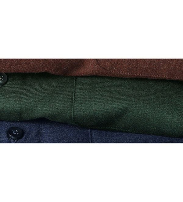 「綿１００％上質トップ杢ドレスシャツ（メンズシャツ）」｜グリーン