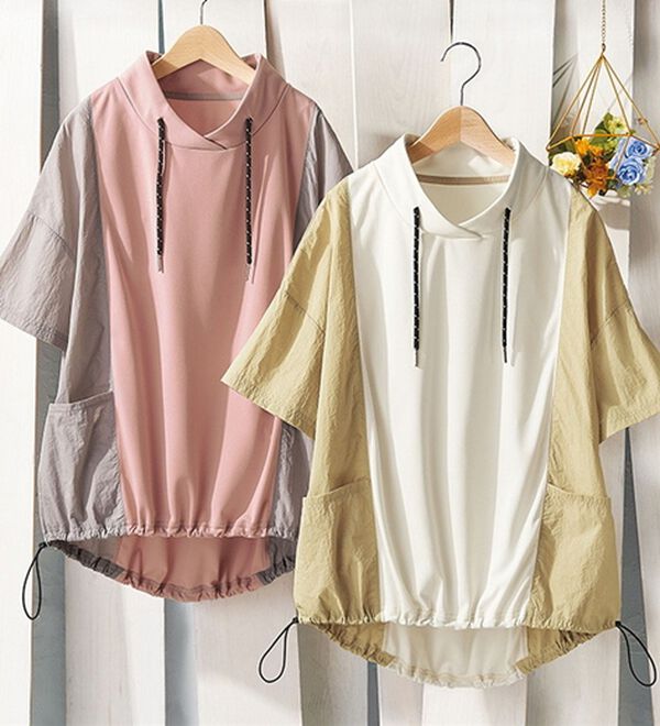 ルフラン（ルフラン）の「【２色組】異素材切替プルオーバー＜トルッキー＞（カットソー）」｜2色組