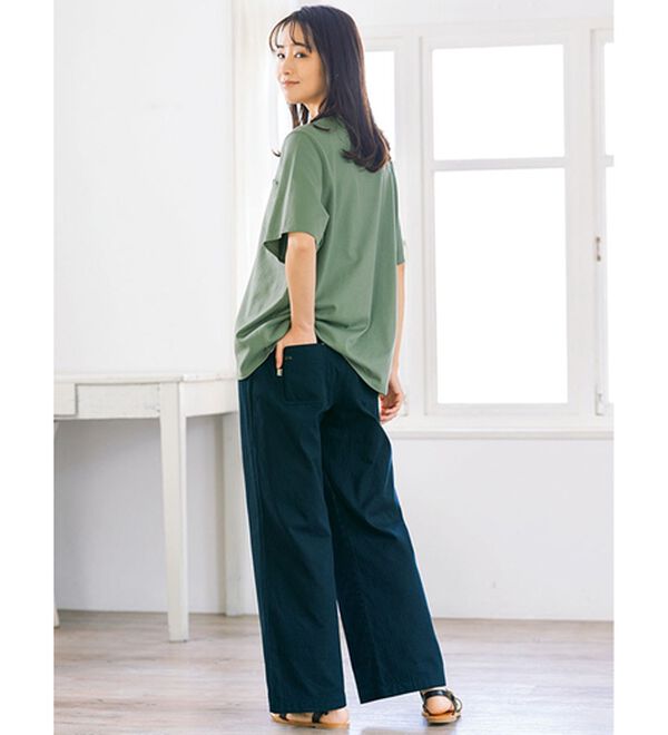 ルフラン（ルフラン）の「＜ｆｕ－ｕ＞日本製　綿１００％ステッチプルオーバー（カットソー）」｜詳細画像