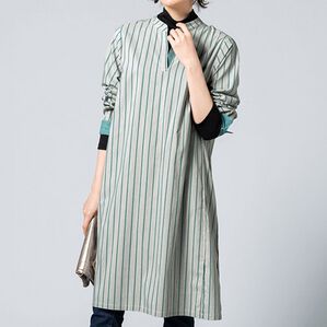 VINNO（ヴィノ）の「ＵＶカットコットンミックスストレッチワンピース（カットソーワンピース）」｜詳細画像