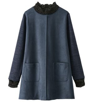 BELLUNA（ベルーナ）の「レース使いスエード調チュニック（チュニック）」｜ネイビー