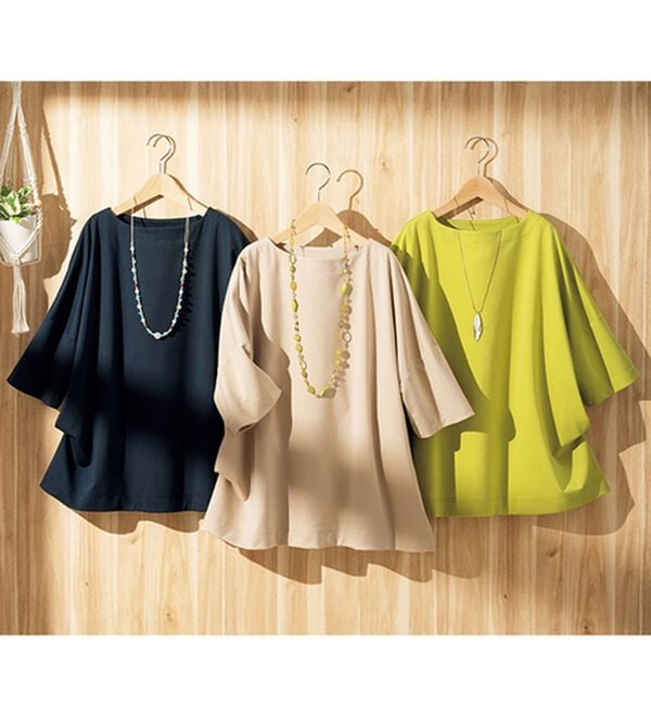 ルフラン（ルフラン）の「【３色組】ほっそり見せが叶うゆったりプルオーバー（カットソー）」｜3色組