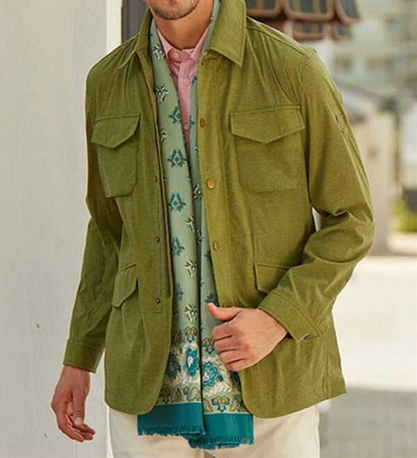 「＜コムルヴァン・オム＞ミリタリーライトジャケット（メンズジャケット）」｜詳細画像