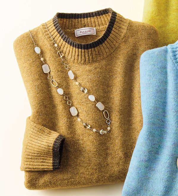 ルフラン（ルフラン）の「肌心地やわらか＊カラフルニット（ニット・セーター）」｜ブラウン