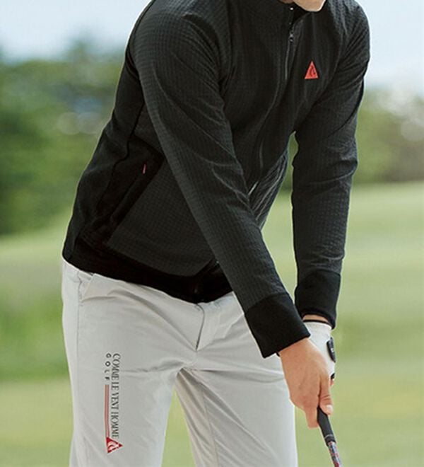 「＜コムルヴァン・オム・ゴルフ＞のびのび快適フリースブルゾン（メンズブルゾン）」｜詳細画像