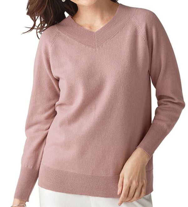 メリノウール100％Vネックセーター - ベルーナ【公式】