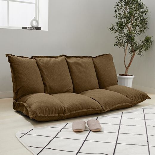 新品 リクライニングソファ ブラウン ローソファ フロアソファ 北欧  