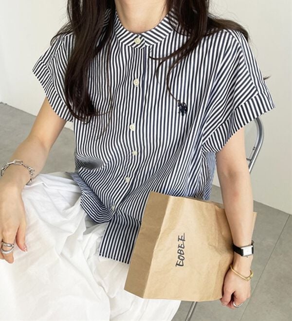 GeeRA（ジーラ）の「【ＵＳ．ＰＯＬＯ．ＡＳＳＮ】フレンチスリーブシャツ（シャツ）」｜詳細画像