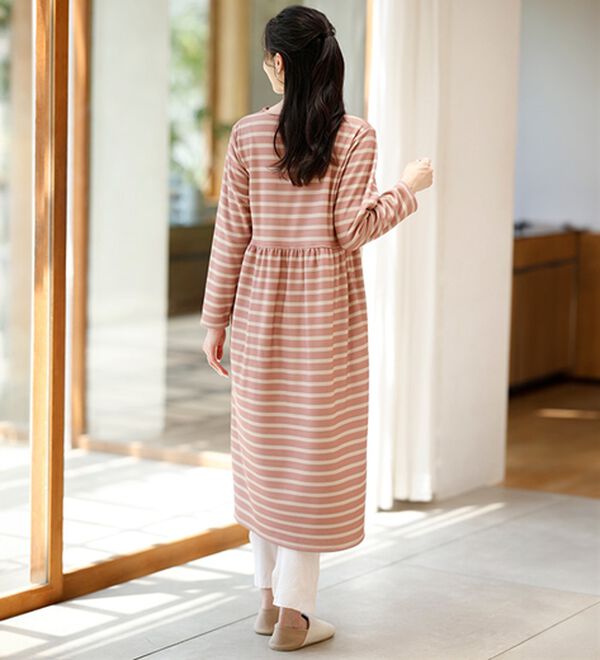 ルフラン（ルフラン）の「【２色組】着心地らくちん裏起毛ワンピ（カットソーワンピース）」｜詳細画像