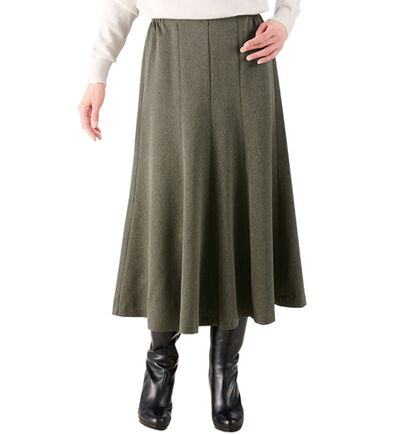 「日本製　選べる総丈８枚はぎフレアスカート（ロングスカート）」