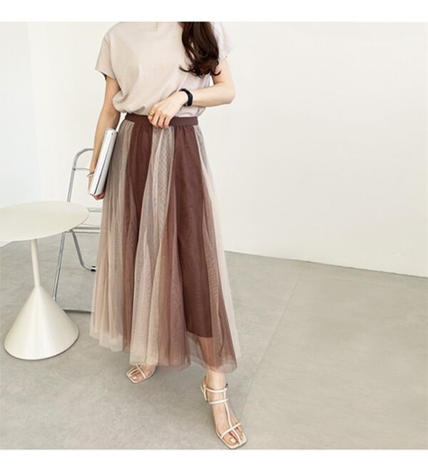 GeeRA（ジーラ）の「フレアーチュールロングスカート（ロングスカート）」｜詳細画像