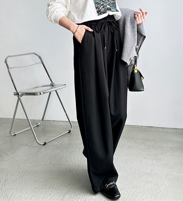 GeeRA（ジーラ）の「ウールライクダブルタックイージーパンツ（フルレングスパンツ）」｜詳細画像