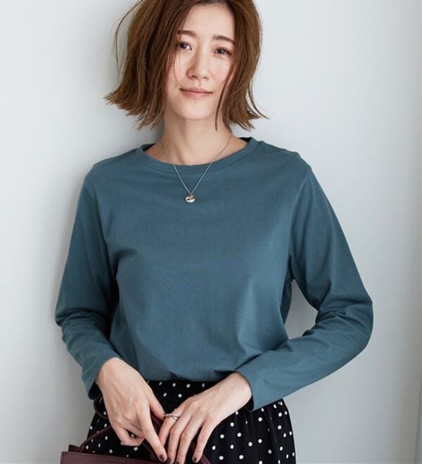 BELLUNA（ベルーナ）の「綿１００％大人顔サマ見えプルオーバー（カットソー）」｜詳細画像