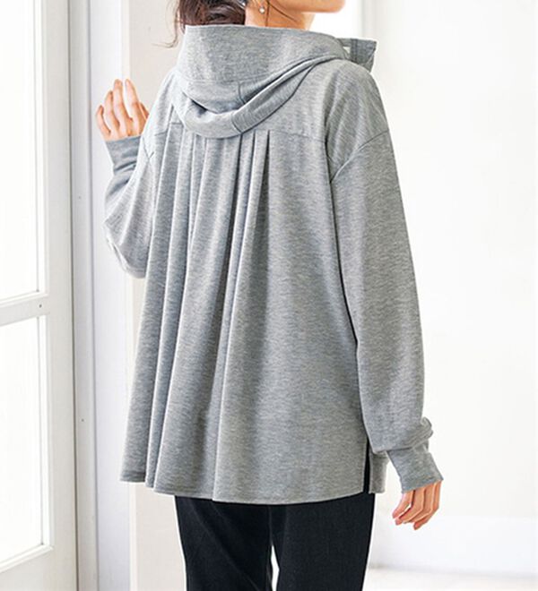 BELLUNA（ベルーナ）の「絶対に焼けたくない！後プリーツＵＶパーカー（パーカー）」｜詳細画像