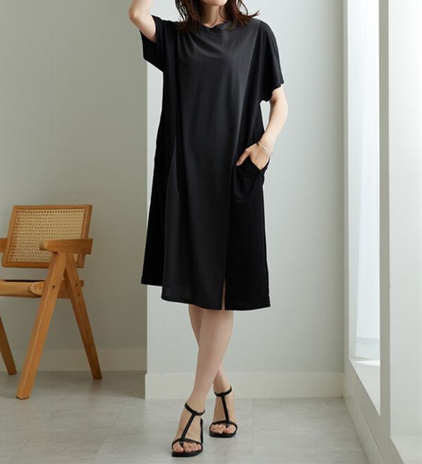 BELLUNA（ベルーナ）の「細見えを叶える！配色切替ワンピース（その他ワンピース）」｜詳細画像